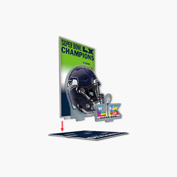 Seattle Seahawks Super Bowl LX Champions Acrylic Helmet Stand-Up