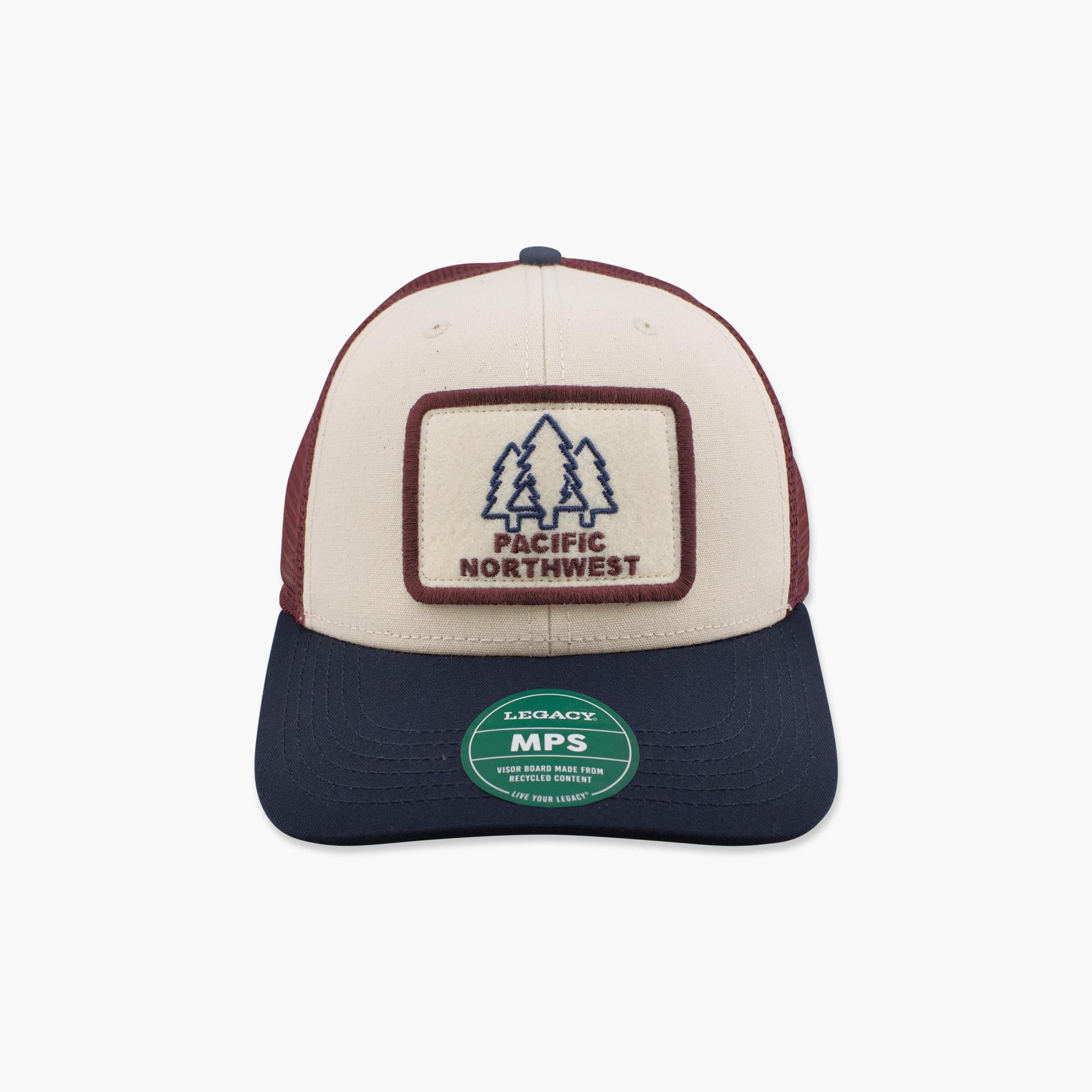 Champ Stone/Navy/ Maroon Pacific Northwest Trucker Hat – Simply