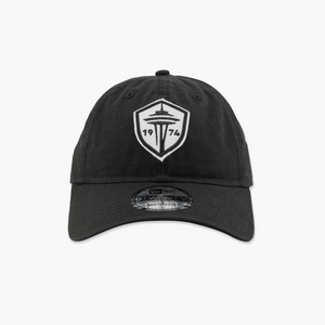 Seattle Sounders Primary Logo Black & White Adjustable Hat