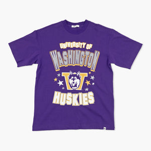 Washington Huskies Purple Scatter Star Foundation T-Shirt