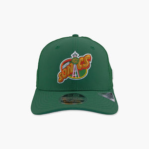 Seattle SuperSonics New Era Green Space Needle Stretch Trucker Hat