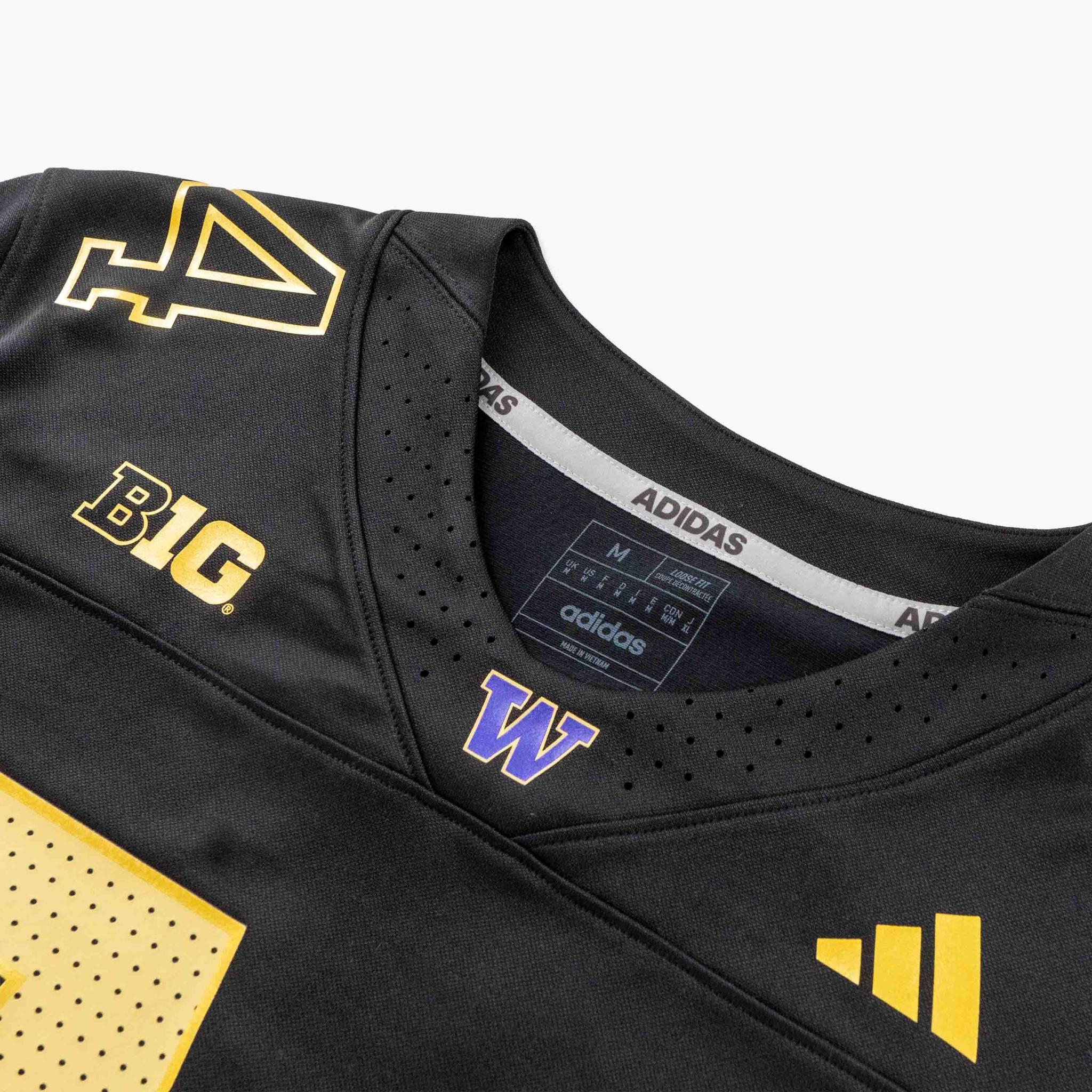 Adidas Men s NCAA 24 Washington Huskies Alternate Premier Strategy Jersey Black X Large