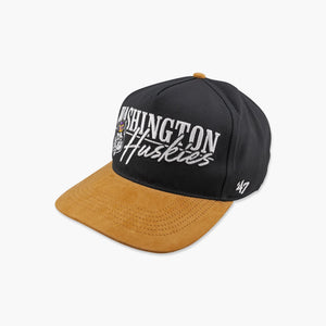 Washington Huskies Black Scribe Line Hitch Snapback