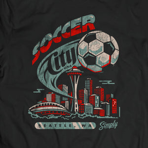 Seattle Soccer City USA Black T-Shirt