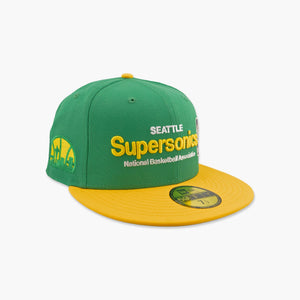 Seattle SuperSonics Green Gold Courtside Fitted Hat