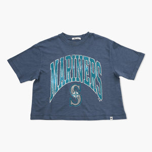 Seattle Mariners Women's Rusted Navy Mindi Crop T-Shirt