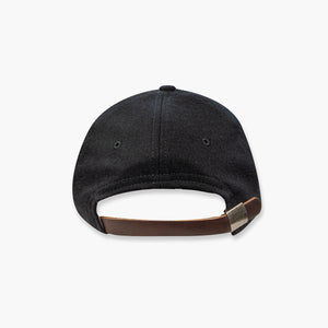 Black "SEA" Wool Strapback Hat