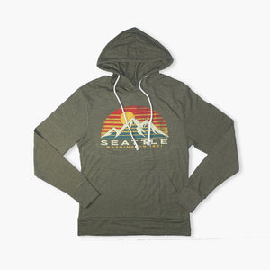 Enervation Mountains Green Lightweight Hoodie