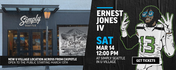 Ernest Jones IV Event - Sat Mar 14 12:00P At New Simply Seattle U Village Locations Across From Chipotle. Store Is Open To The Public Starting March 13th. Shop Tickets.