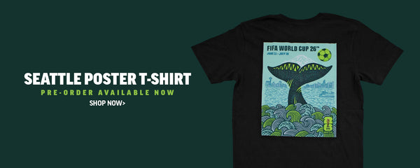 Seattle Poster T-Shirt - Pre-order Available Now. Shop Now.