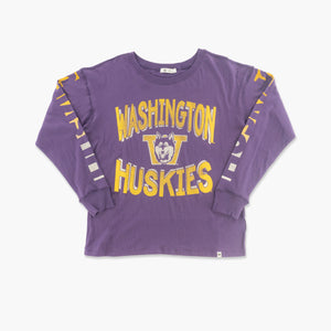 Washington Huskies Classic Throwback Women's Long Sleeved T-Shirt
