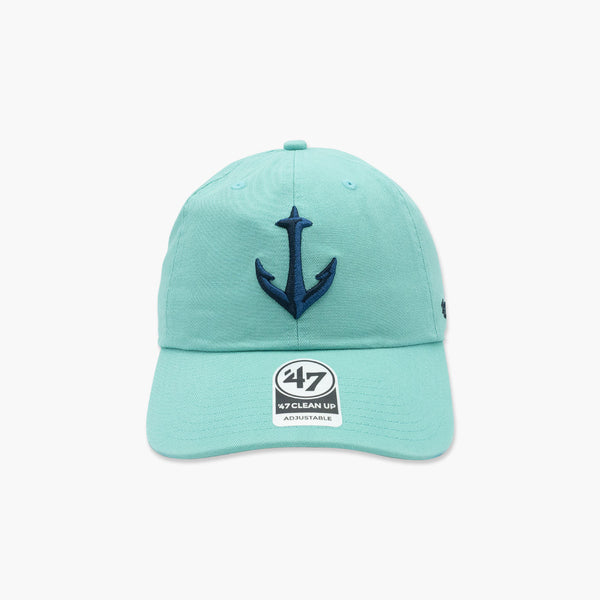Seattle Kraken Secondary Logo Seafoam Clean Up Adjustable Hat