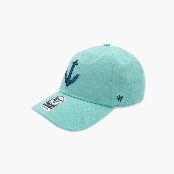 Seattle Kraken Secondary Logo Seafoam Clean Up Adjustable Hat