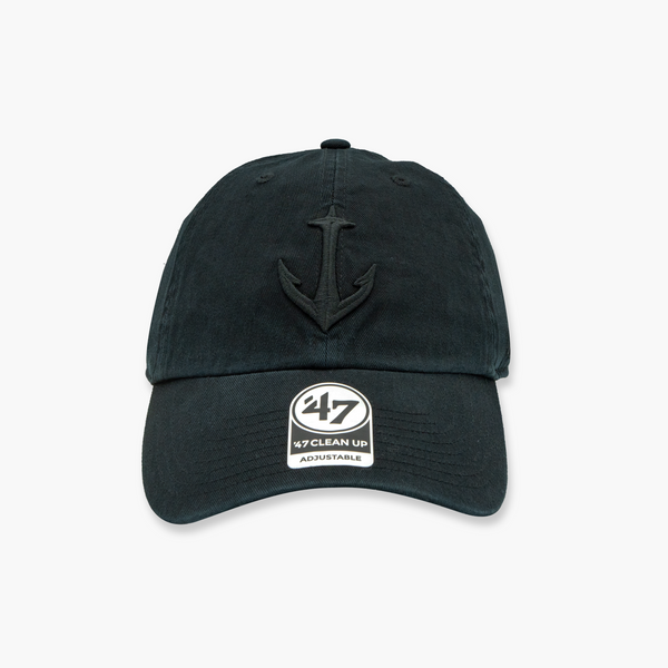 Seattle Kraken Blackout Anchor Clean Up Adjustable Hat