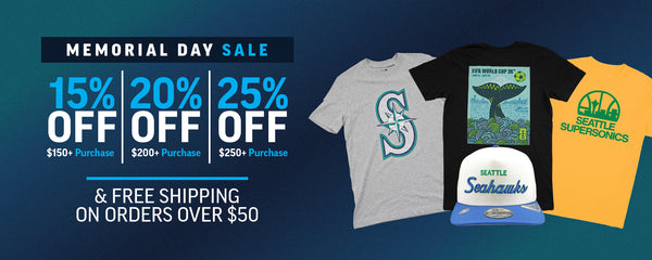 Memorial Day Sale. Save 15% on orders of $150 or more, 20% on orders of $200 or more, and 25% on orders of $250 or more. Plus, enjoy free shipping on all orders over $50.
