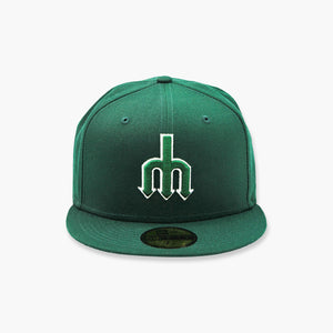 New Era Seattle Mariners Forest Green Trident Fitted Hat