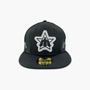 Seattle Mariners 2024 Clubhouse Star Logo Black & White Fitted Hat