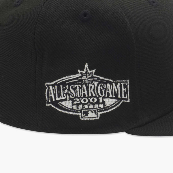 Seattle Mariners Black & White 2001 All-Star Game Fitted Hat