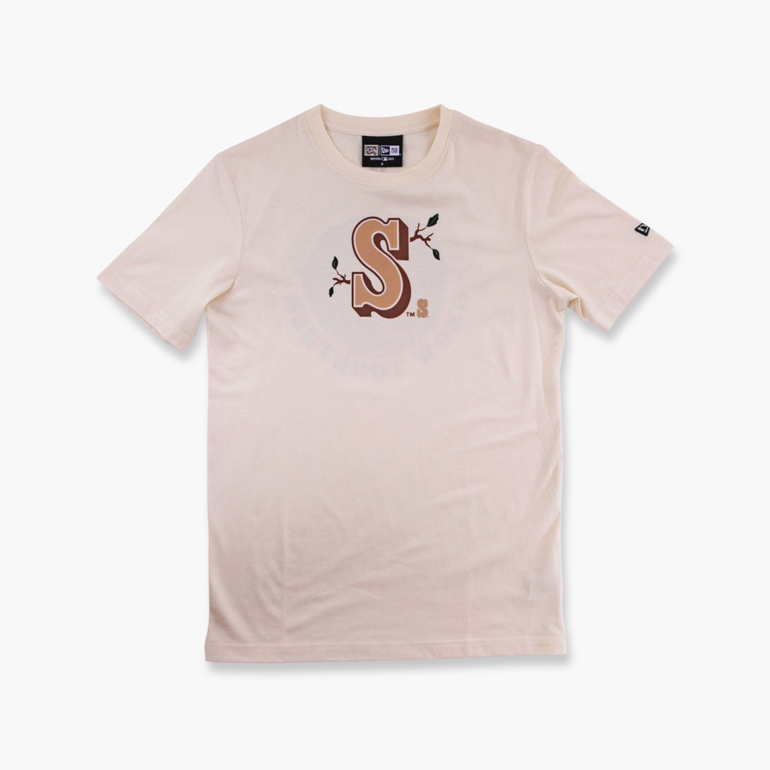 Seattle Mariners Camp Short Sleeve T-Shirt, White - Size: XXL, MLB by New Era