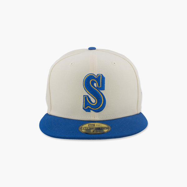 Seattle Mariners Retro "S" Cream/Royal Fitted Hat