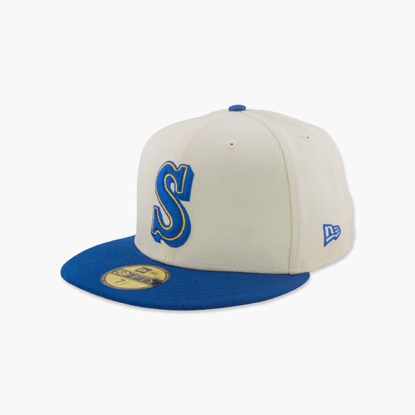 Seattle Mariners Retro "S" Cream/Royal Fitted Hat