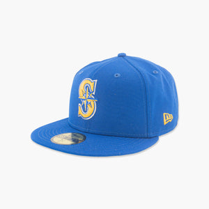 New Era Seattle Mariners Royal Primary Logo Fitted Hat