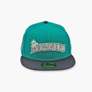 New Era Seattle Mariners Oceanic Teal Script Fitted Hat