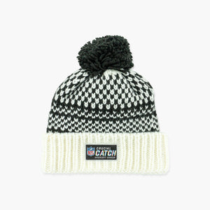 New Era Seattle Seahawks 2023 Crucial Catch Women's White Cuff Pom Beanie