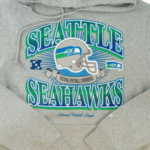 New Era Seattle Seahawks Heather Grey Helmet Hoodie