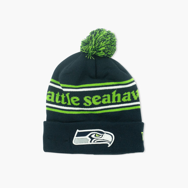 New Era Seattle Seahawks Marquee Cuff Pom Beanie