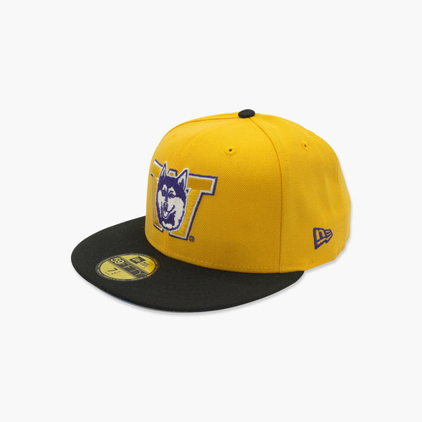 New Era Washington Huskies Classic Throwback Gold Fitted Hat