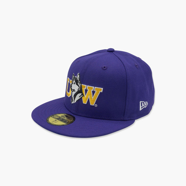 New Era Washington Huskies Dubs Up Purple Fitted Hat