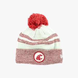 New Era Washington State Cougars Circle Patch Cuff Pom Beanie