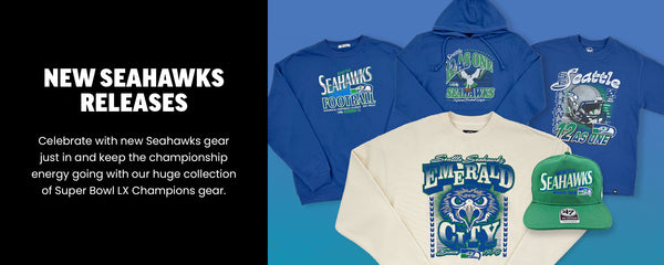 New Seahawks Releases - Celebrate with new Seahawks gear just in and keep the championship energy going with our huge collection of Super Bowl LX Champions gear. Shop Seahawks.