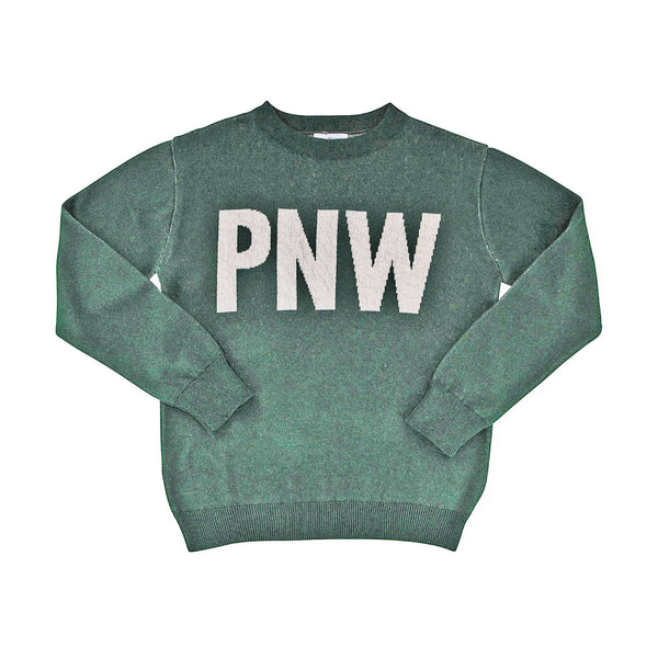 PNW Women's Town Pride Green Wool Sweater