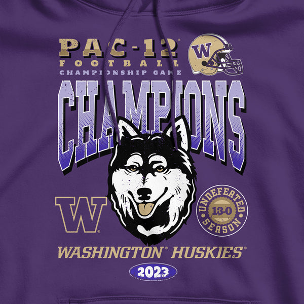 Washington Huskies 2023 Pac-12 Champions Dawgs On Top Hoodie
