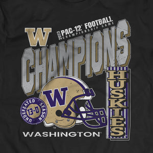 Washington Huskies 2023 Pac-12 Champions Kings of the West T-Shirt