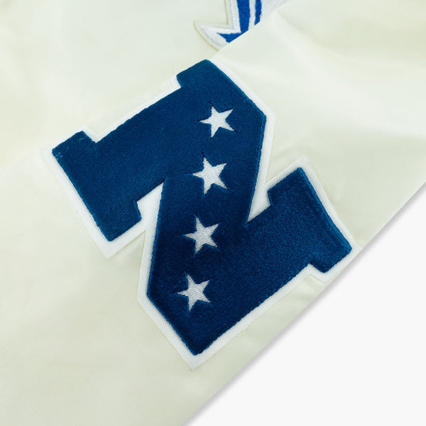 Seattle Seahawks Cream Throwback Classic Satin Jacket