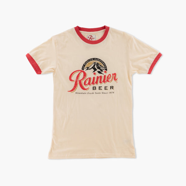 Rainier Beer Mountain Ringer T-Shirt