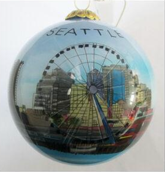 Seattle Puget Sound Ferris Wheel Ornament