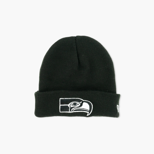 New Era Seattle Seahawks Black Throwback Cuff Beanie