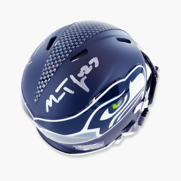 AUTOGRAPHED By Marcus Trufant & Lofa Tatupu - Seattle Seahawks Mini Helmet
