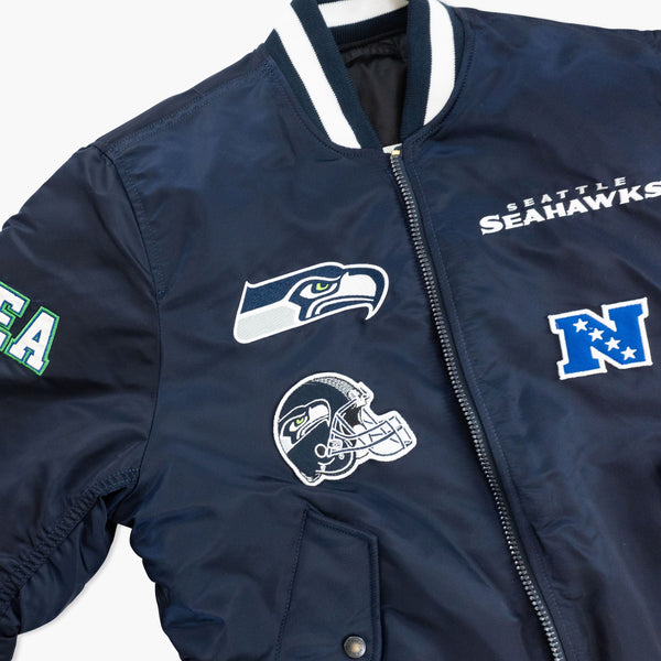 New Era Seattle Seahawks Alpha Industries Bomber Jacket
