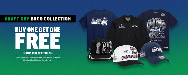 Draft Day BOGO Collection - Buy One Get One Free - Shop Collection. *Deal lasts until the Seahawks make their first pick. Must add additional item to cart.