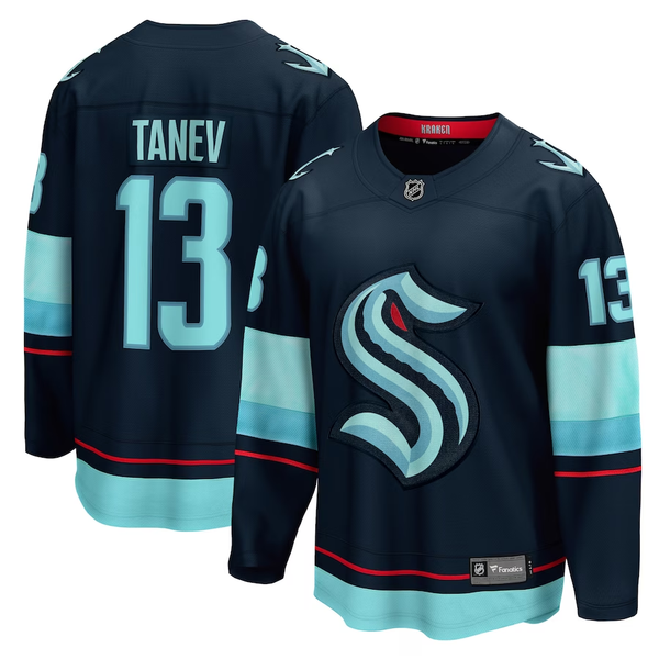 Seattle Kraken Brandon Tanev Home Navy Breakaway Jersey