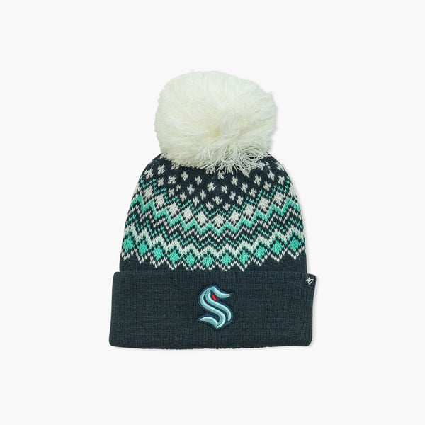 Seattle Kraken Elsa Women's Cuff Pom Beanie