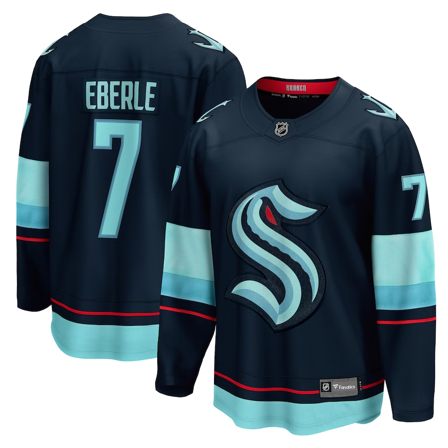 Seattle Kraken Jordan Eberle Home Navy Breakaway Jersey
