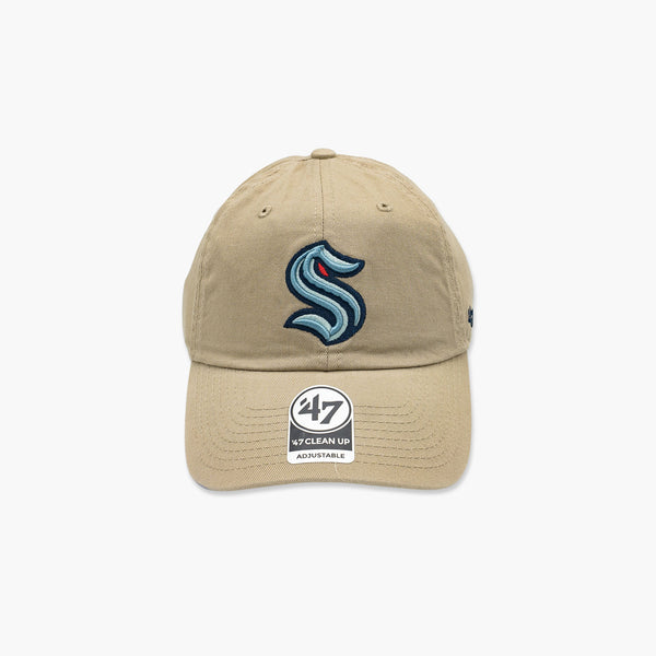 Seattle Kraken Khaki Clean Up Adjustable Hat