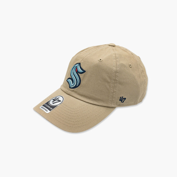 Seattle Kraken Khaki Clean Up Adjustable Hat