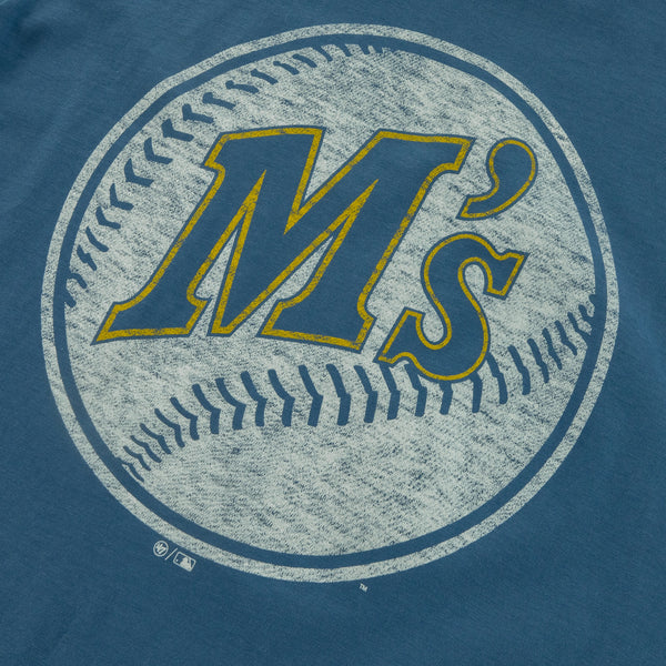 Seattle Mariners Cadet Blue Baseball Logo T-Shirt